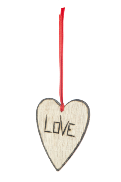 Cuore pirografato