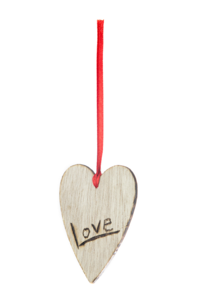 Cuore pirografato